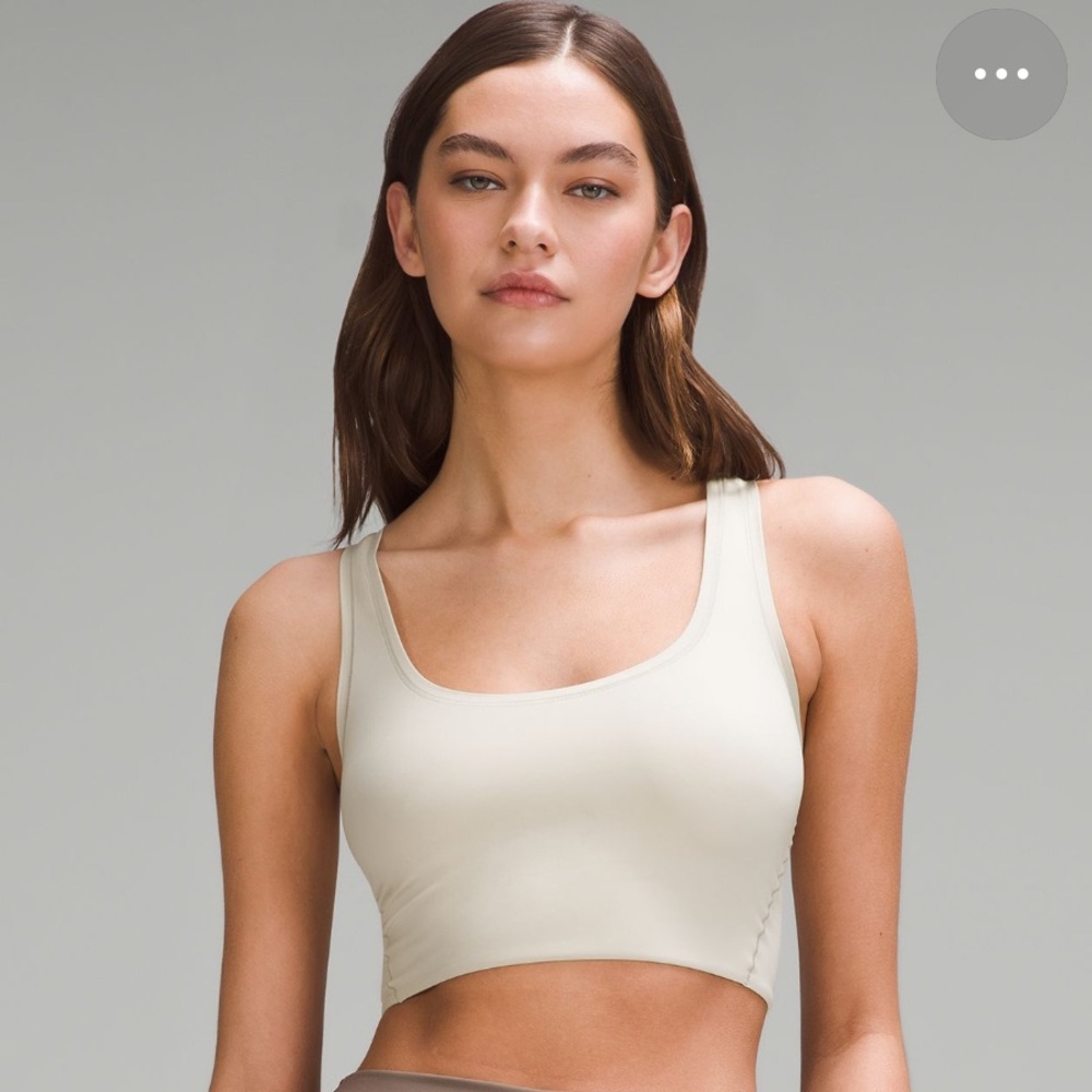 Lululemon Wundermost Ultra-Soft Nulu Scoop Neck Cropped Tank in Bone